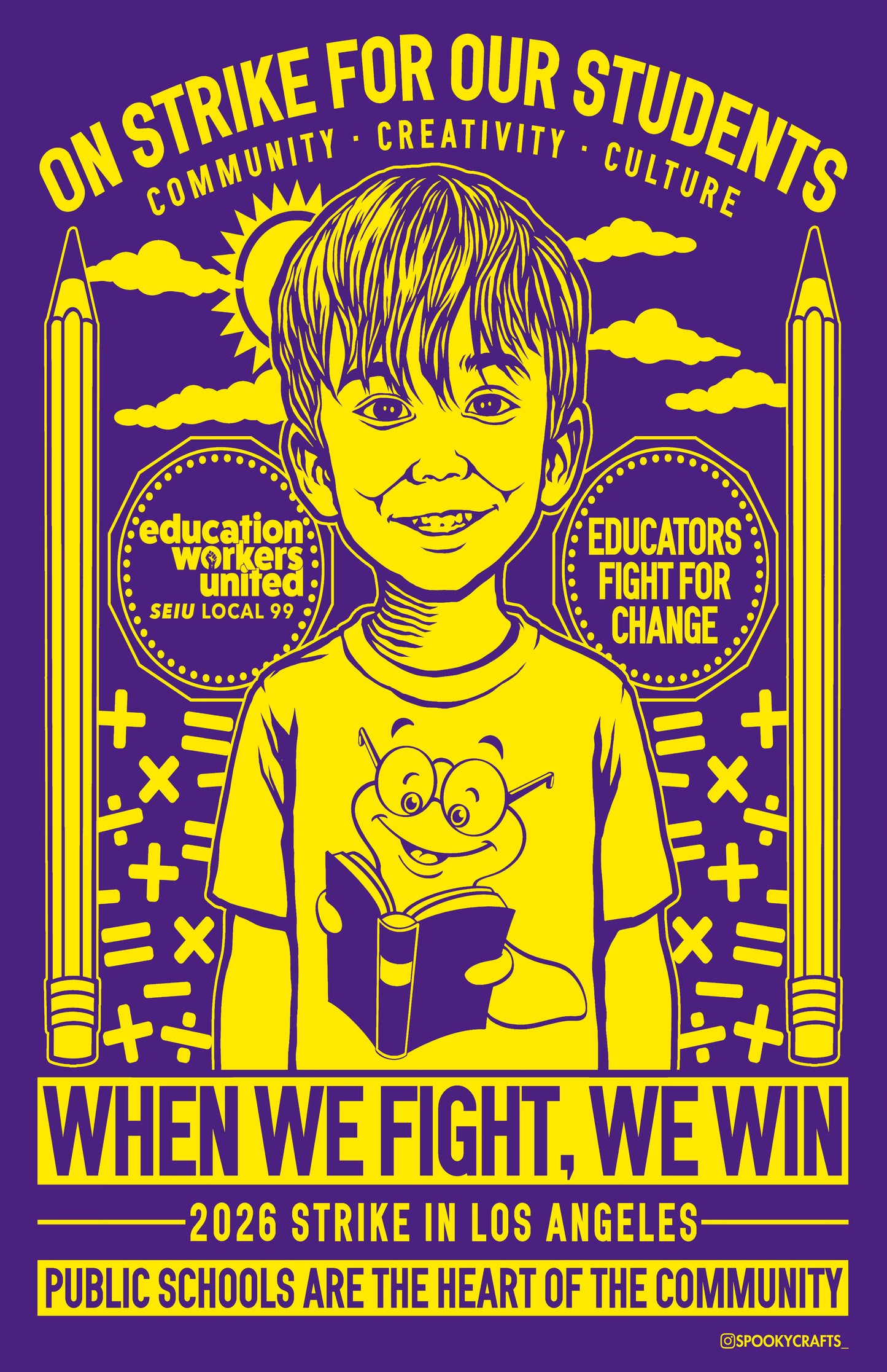 Poster SEIU Educator on Strike: Treat The Youth Right